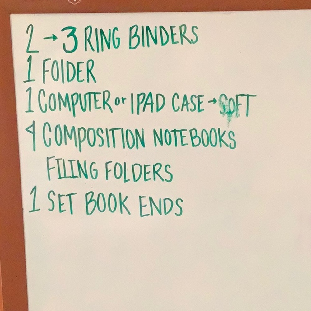 Office/school supplies.